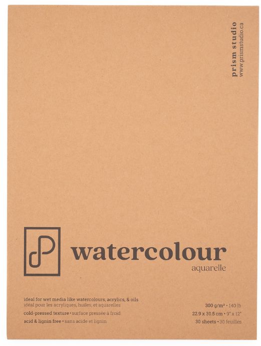 Prism Studio Watercolor Pad 9x12 Coldpress 140lb 30Sheet