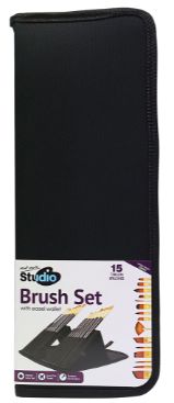 Mont Marte Studio Brush Set in Wallet 15pc