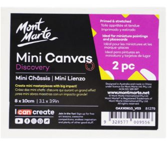 Mont Marte Mini Canvas 3x4" 2pack