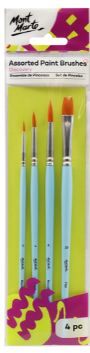 Mont Marte Discovery Assorted Paint Brushes 4pc