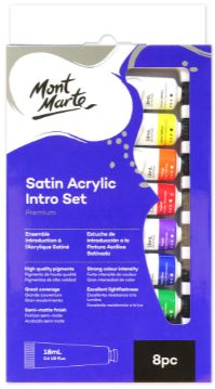 Mont Marte Satin Acrylic Intro Set 8pc 18ml