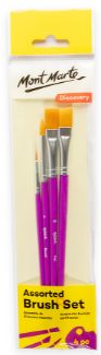 Mont Marte Discovery Assorted Brush Set 4pc