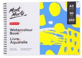 Mont Marte Discovery Watercolor Book 190gsm A3 30pg
