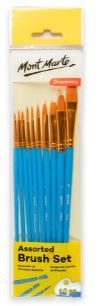 Mont Marte Discovery Assorted 10pc Brush Set
