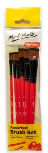 Mont Marte Discovery Assorted 6pc Brush Set