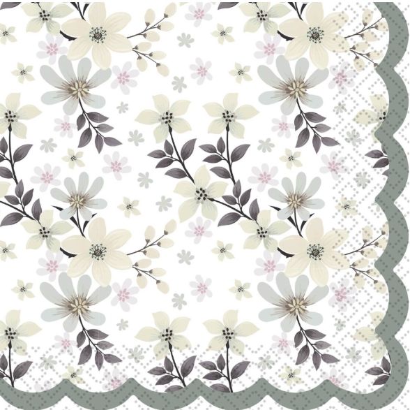 Paper Napkin - Blossom Bliss White