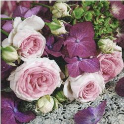 Paper Napkin - Hydrangea Meets Roses
