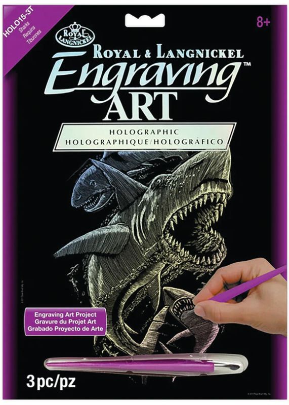Engraving Art - Sharks