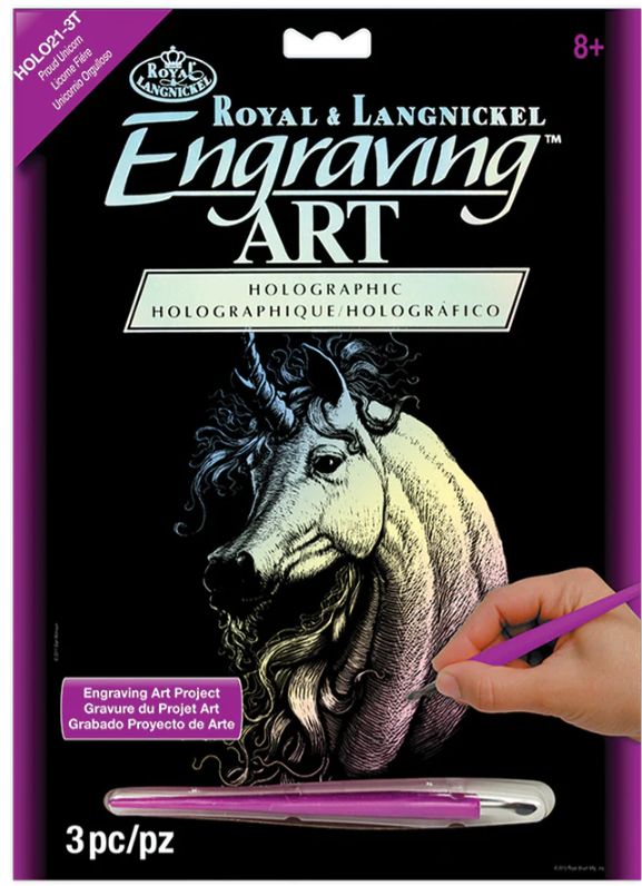 Engraving Art - Proud Unicorn