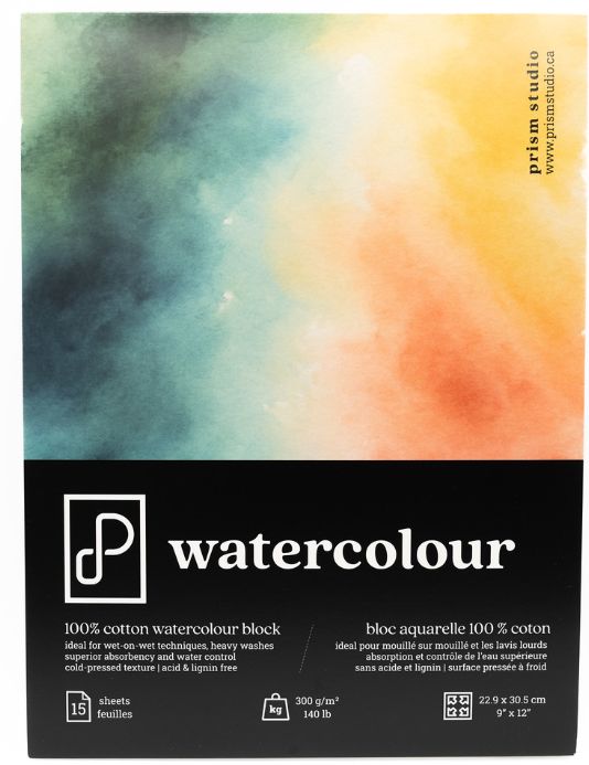 Prism Studio 100% Cotton Watercolor Block 9x12