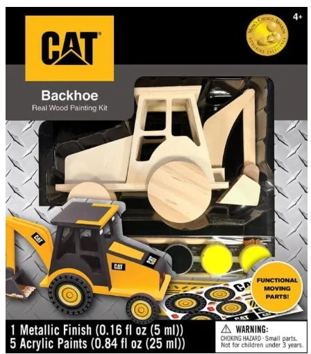 Wooden Paint Your Own Kit - CAT Backhoe