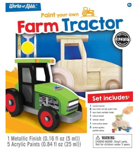 Wooden Paint Your Own Kit - Farm Tractor