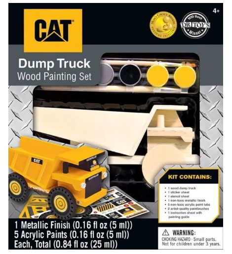 Wooden Paint Your Own Kit - CAT Dump Truck