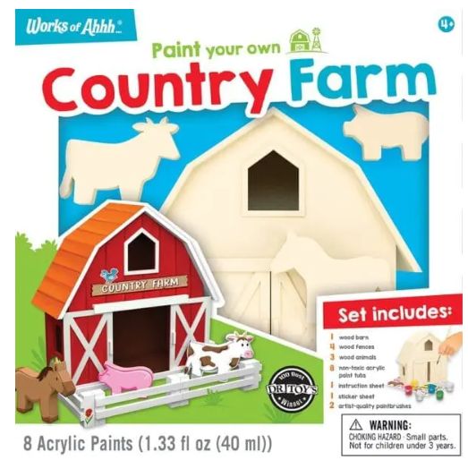 Wooden Paint Your Own Kit - Country Farm