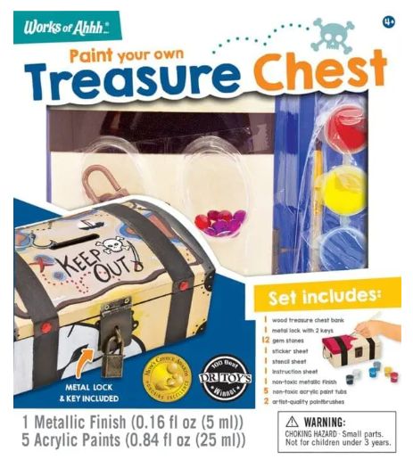 Wooden Paint Your Own Kit - Treasure Chest