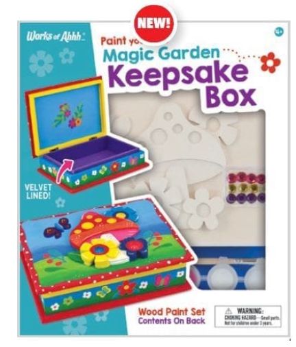 Wooden Paint Your Own Kit - Magic Garden Keepsake Box