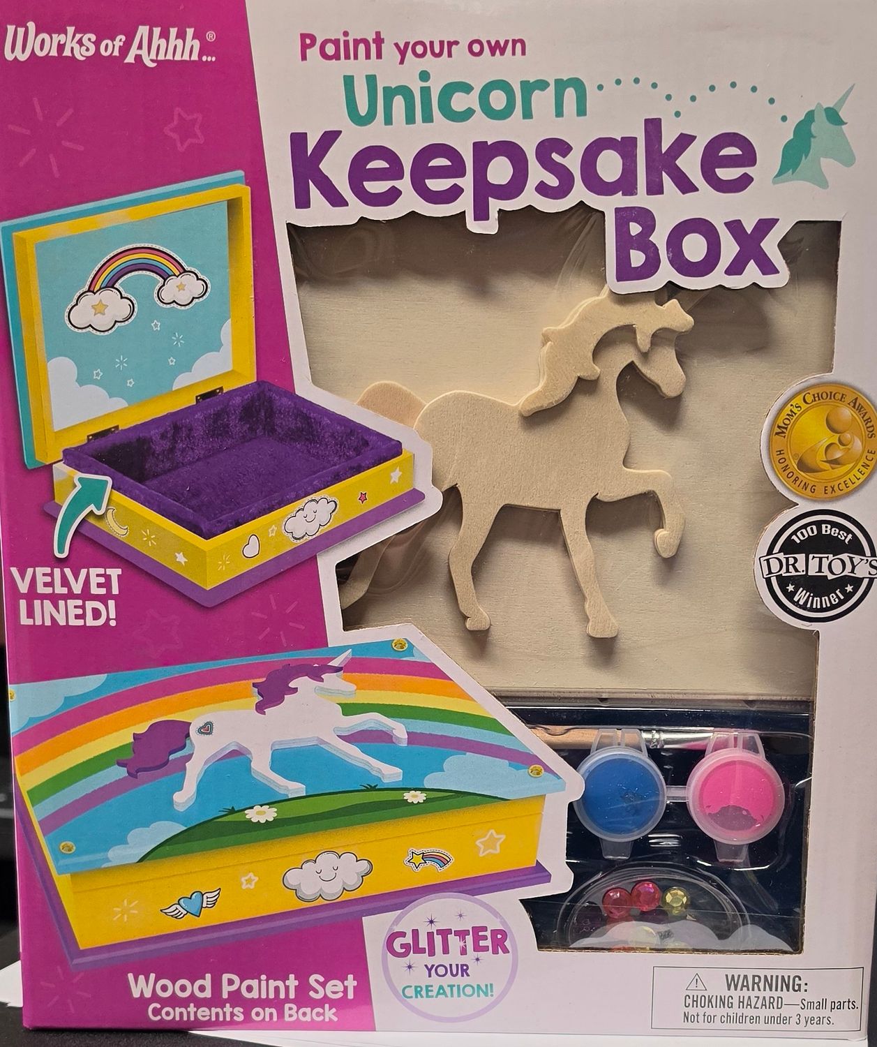 Wooden Paint Your Own Kit - Unicorn Keepsake Box