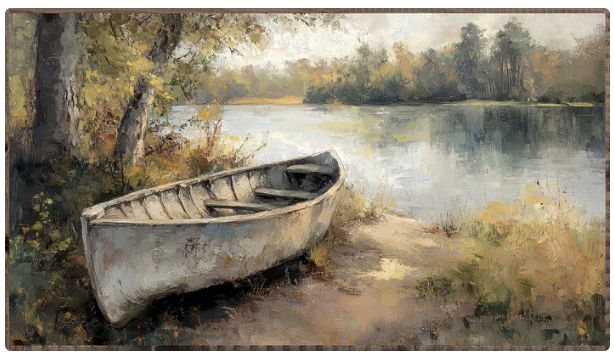 LHH Vintage Inspired Canoe Landscape