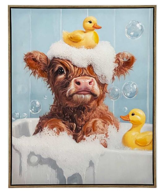 Highland Cow Rubber Ducky Bath