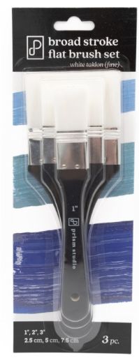 Prism Studio Broad Stroke Flat Brush Set - White Taklon