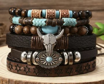 Chestnut 6pc Western Bracelet
