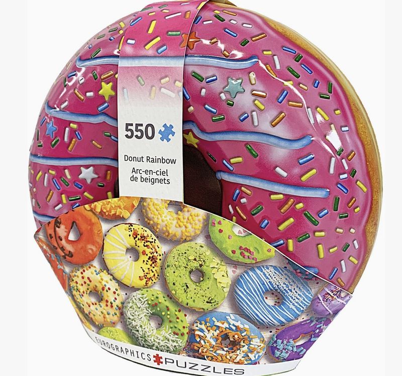 550pc Puzzle in Tin - Rainbow Donut