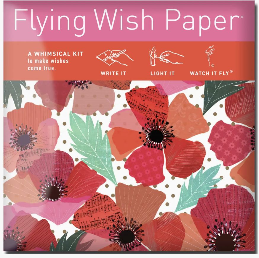 Flying Wish Paper - Poppies