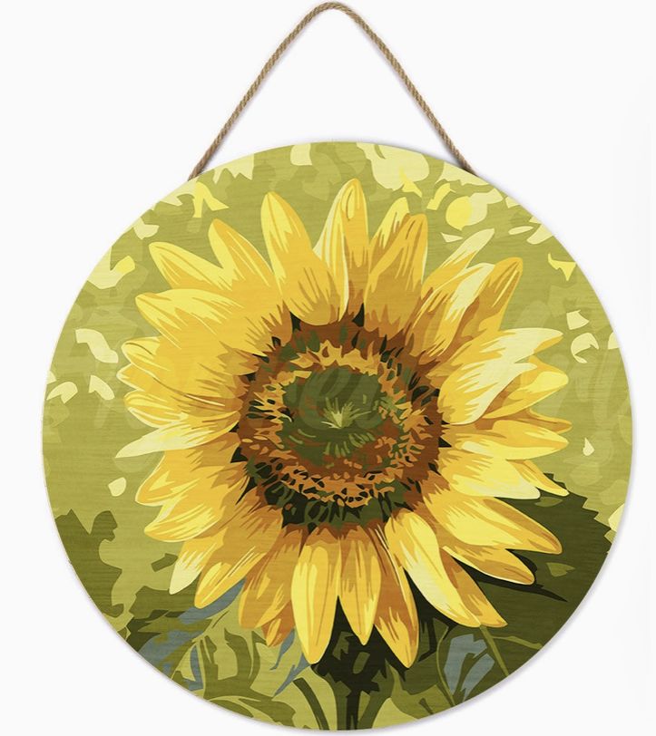 Figured'Art Wood Slice - Sunflower