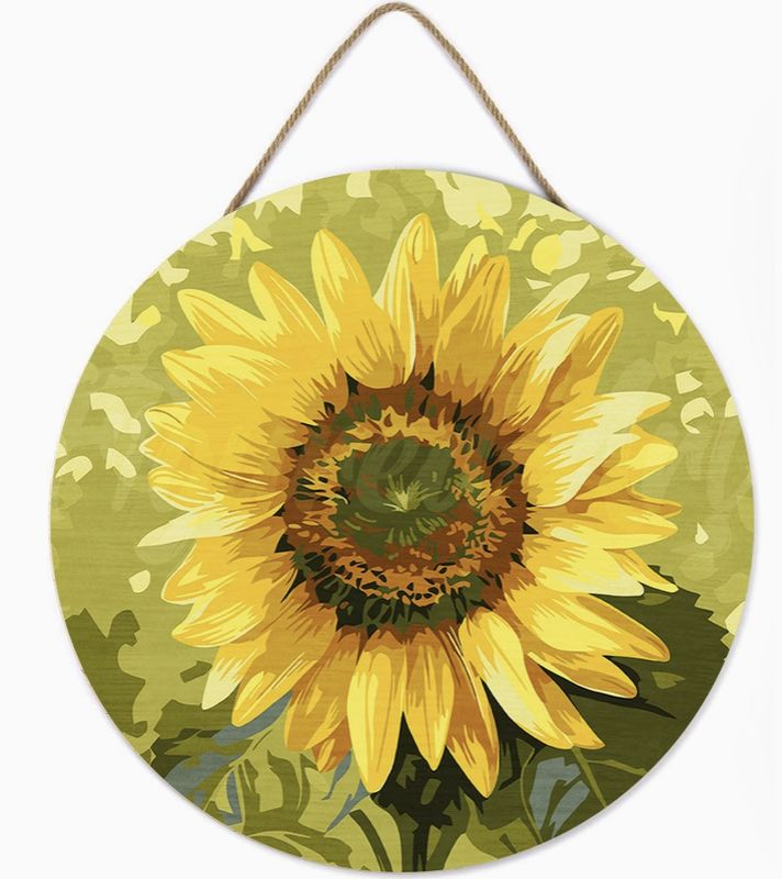 Figured'Art Wood Slice - Sunflower