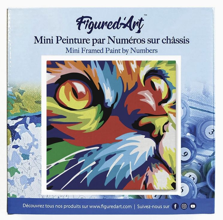 Figured'Art Mini 8x8 - Feline Pop Art