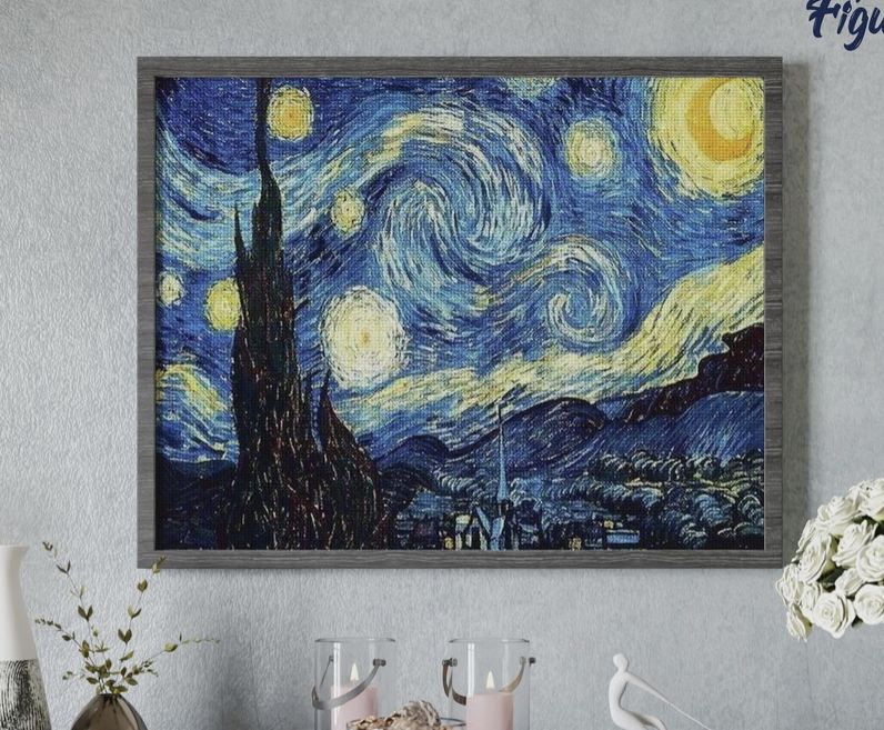 Figured'Art 16x20 Framed - Starry Night