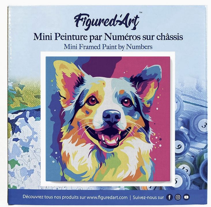 Figured'Art Mini 8x8 - Dog Abstract Pop Art