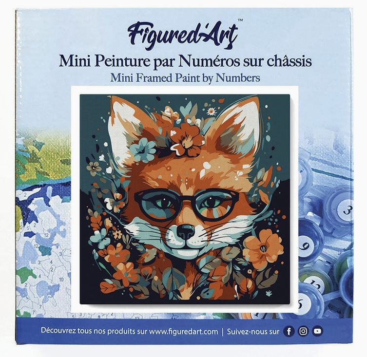 Figured'Art Mini 8x8 - Fantasy Fox and Flowers
