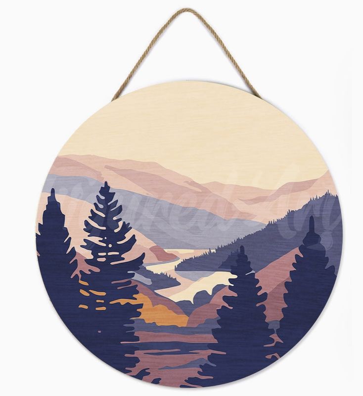 Figured'Art Wood Slice - Autumn Valley