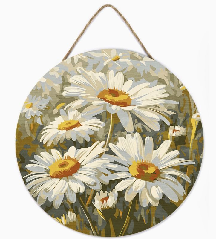 Figured'Art Wood Slice - Daisies