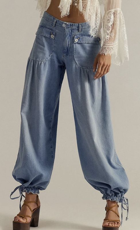 Mccolin Elastic Cuff Denim