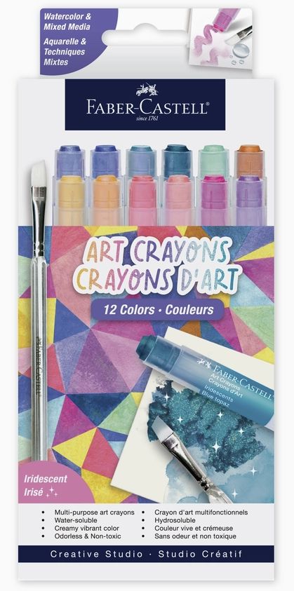 Faber-Castell Art Crayons 12pk Irridescents II