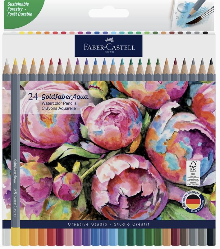 Faber-Castell Goldfaber Aqua Watercolor Pencils 24pk