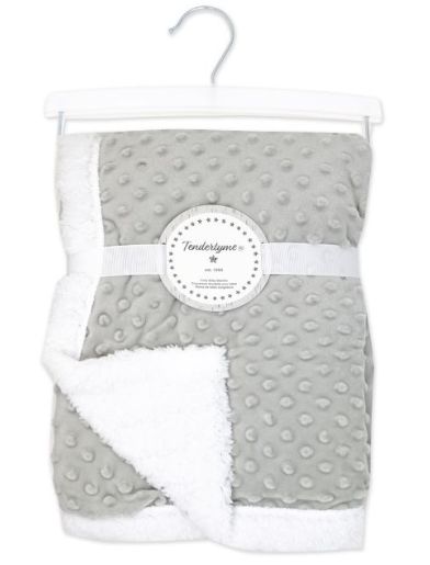Grey Popcorn Baby Blanket