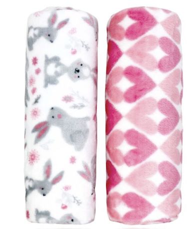 Bunnies 2pk Flannel Blanket