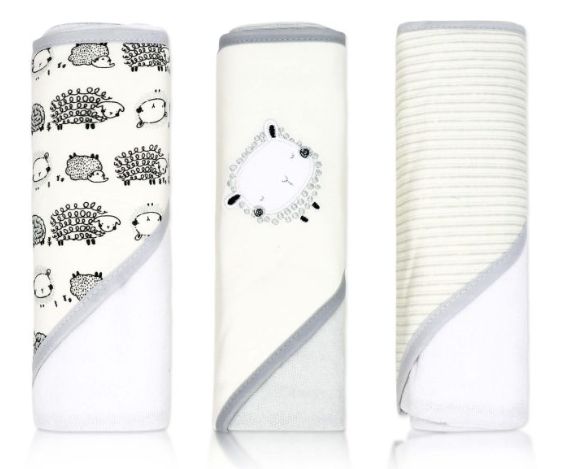 Lamb Hooded Towel 3pk