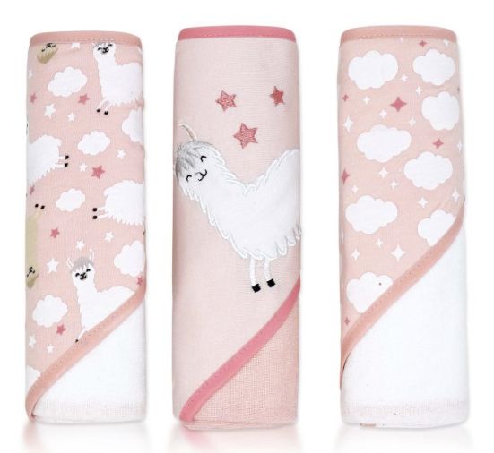 Llama Hooded Towel 3pk