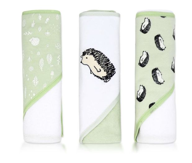 Hedgehog Hooded Towel 3pk