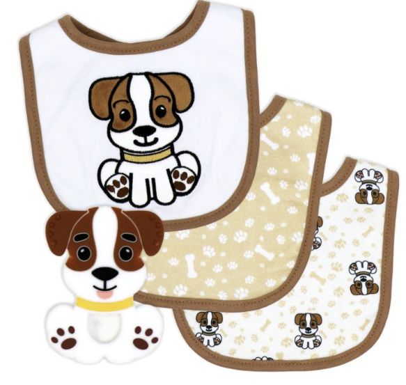 Dog Bib and Teether 3pc
