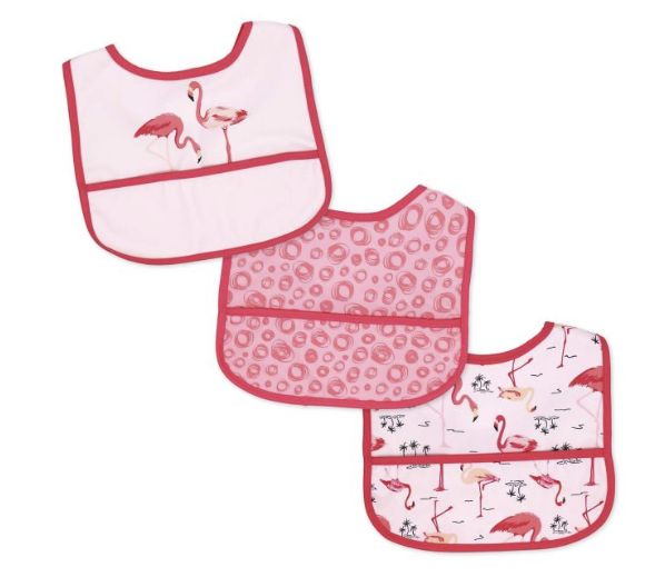 Flamingo Waterproof Bib 3pk