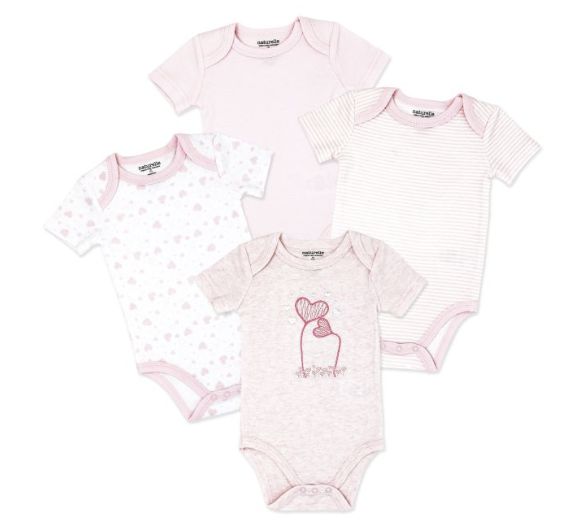 Naturelle Preemie Onesie 4pk Pink