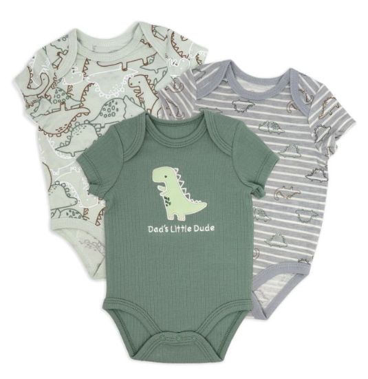 Sterling Baby Dino 3pk Onesie