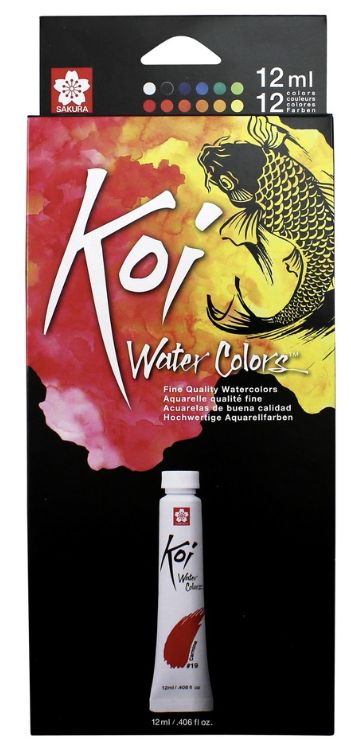 Koi Water Colors 12ml Tubes 12pc