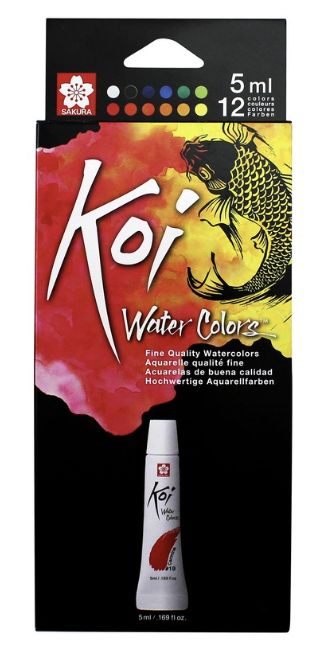 Koi Water Colors 5ml Tubes 12pc
