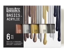 Liquitex Basics Set - 118ml - 6 Pack Metallics